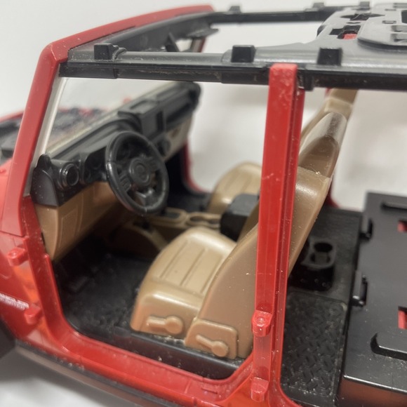 Bruder Red Jeep Wrangler Rubicon 2014 *MISSING DOORS*seats Top Tailgate - Picture 5 of 16